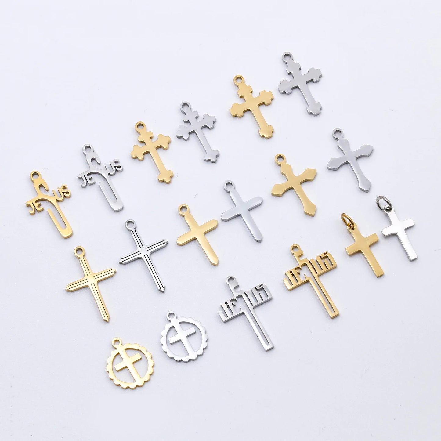 Steel Cross Charms