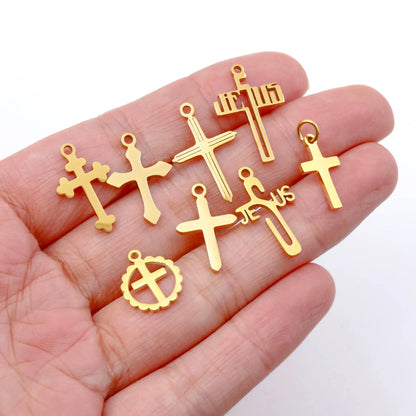 Steel Cross Charms