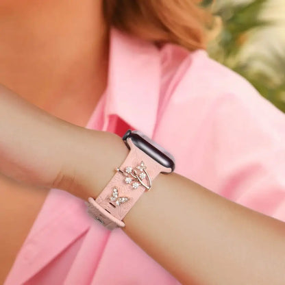 Butterfly Fields Smart Watch Band Loop and Charm