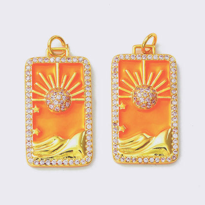 Sun Tag Charms