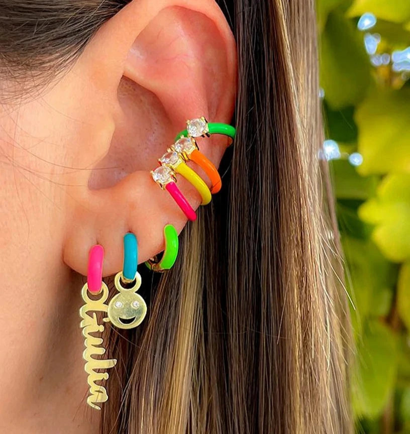 Neon Glow Enamel Non-Piercing Earring Cuff