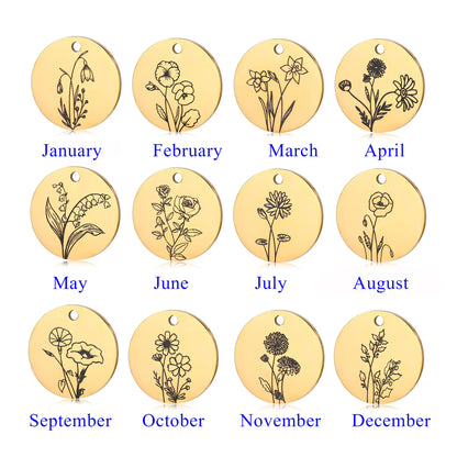 Floral Birth Month Charms