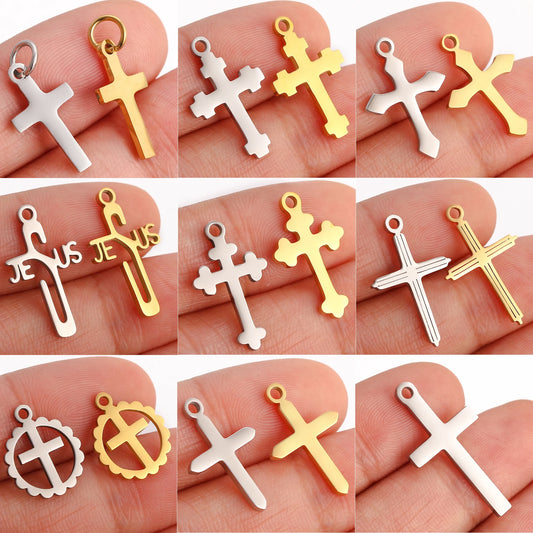 Steel Cross Charms