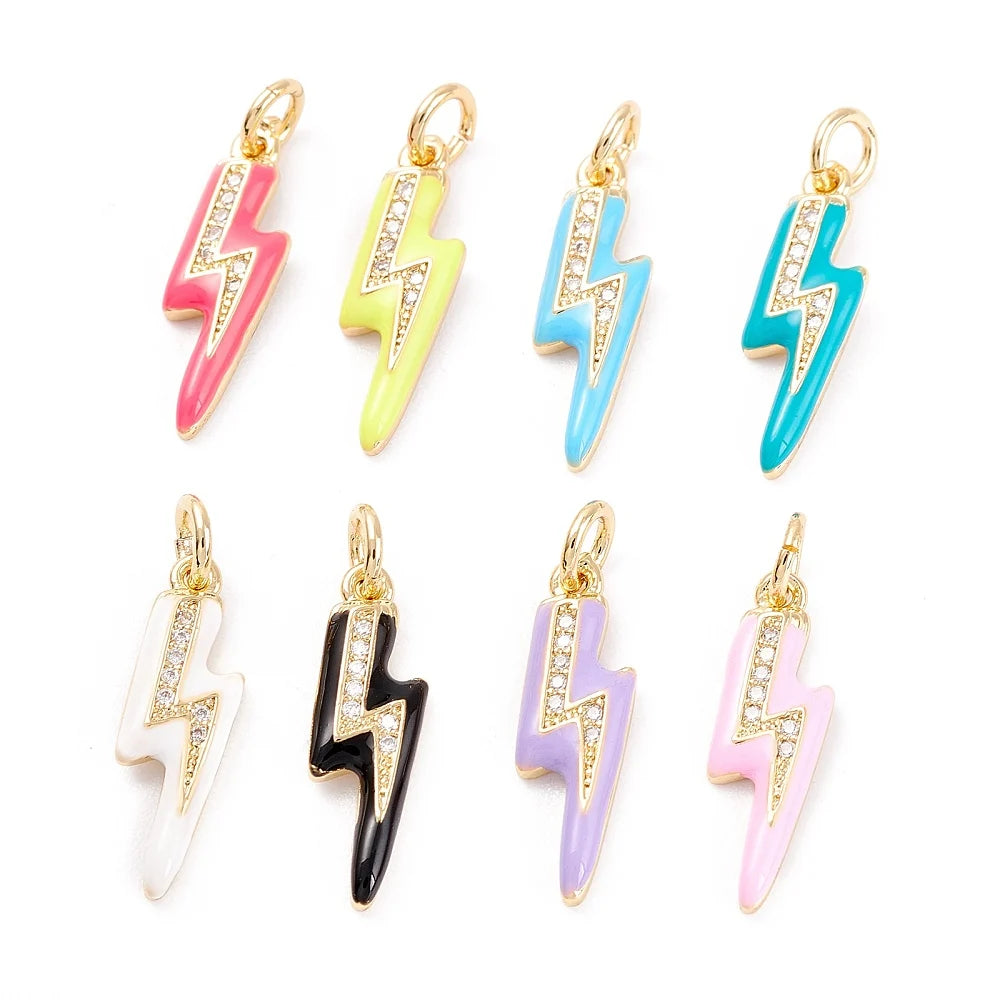 Enamel Lightning Bolt Charms