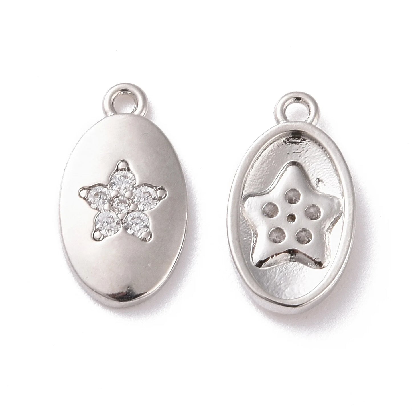 Oval Star Charms