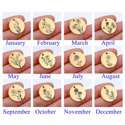 Floral Birth Month Charms