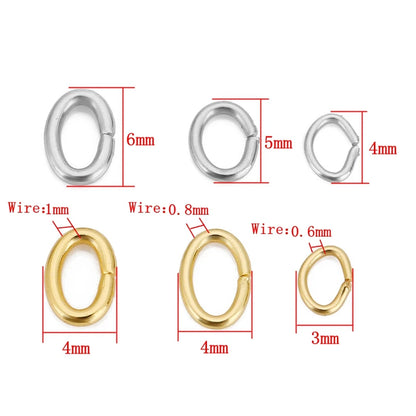 Stainless Steel Oval Jump Rings